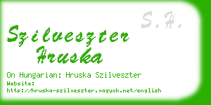 szilveszter hruska business card